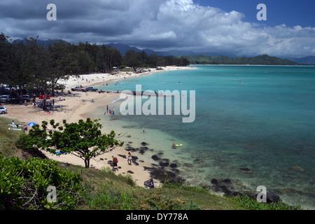 Kailua Beach, windward Oahu, Hawaii, STATI UNITI D'AMERICA Foto Stock