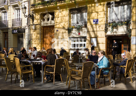 Plaza Rodrigo Botet, Valencia, Spagna Foto Stock