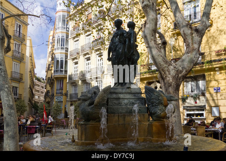 Plaza Rodrigo Botet, Valencia, Spagna Foto Stock