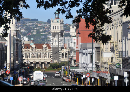 Il centro di Dunedin e Otago, Isola del Sud, Nuova Zelanda Foto Stock