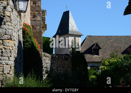 Chiesa torre di Loubressac, Foto Stock