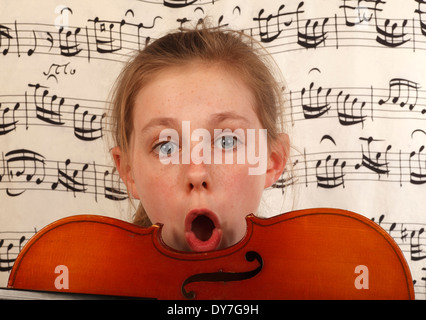 Venite a scoprire il mondo della musica per i bambini Foto Stock