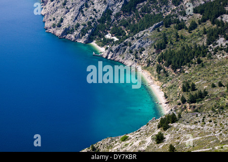 Spiaggia Vrulja vicino a Brela Croazia Makarska Riviera Foto Stock