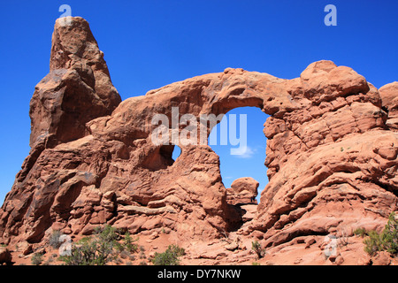 Turet arch, Arches National Park, Moab, Utah, Stati Uniti d'America Foto Stock