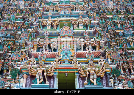 Dettagli sul Meenakshi Amman Tempio, Madurai, India Foto Stock