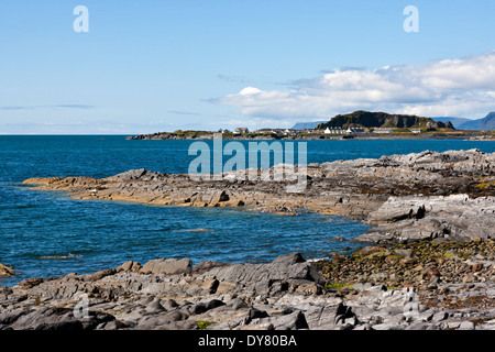 Vista di Easdale da Ellenabeich sull'Isola di Seil in Argyll;Scozia Foto Stock