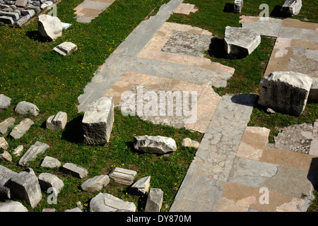 Italia, Roma, pavimentazione del foro di Augusto Foto Stock