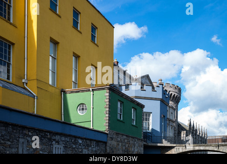 Irlanda, Dublino, la parte superiore delle torri del Castello di Dublino Foto Stock