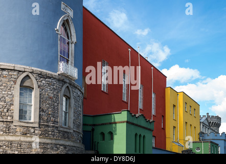 Irlanda, Dublino, la parte superiore delle torri del Castello di Dublino Foto Stock