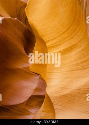 Vista di Antelope Canyon, un famoso canyon slot nella riserva Navajo, vicino pagina, AZ Foto Stock