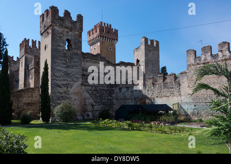 Castello scaligero, Sirmione sul lago di garda, Italia, Europa Foto Stock