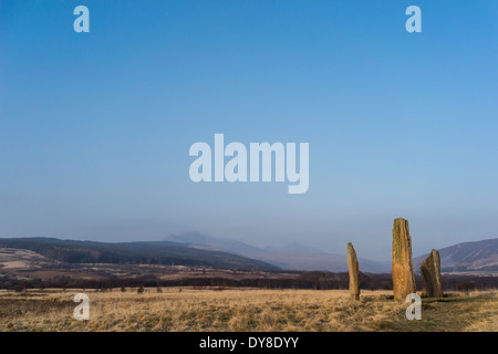 Machrie Moor circoli di pietra sull'isola di Arran in Scozia. Foto Stock