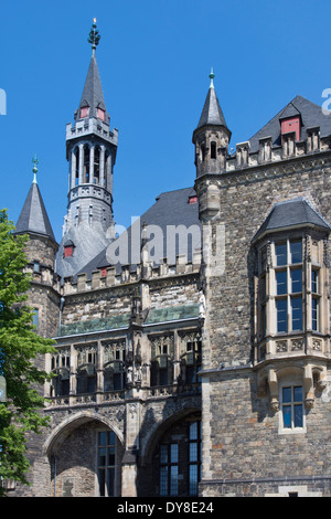 Aachen City Hall, Aachen City, RENANIA DEL NORD-VESTFALIA, Germania, Europa Foto Stock