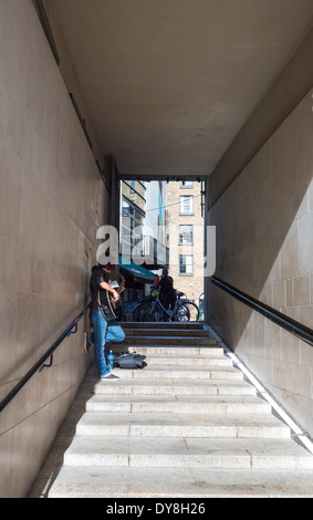 Irlanda, Dublino, e chitarrista in Mooting House square nel Temple Bar trimestre Foto Stock