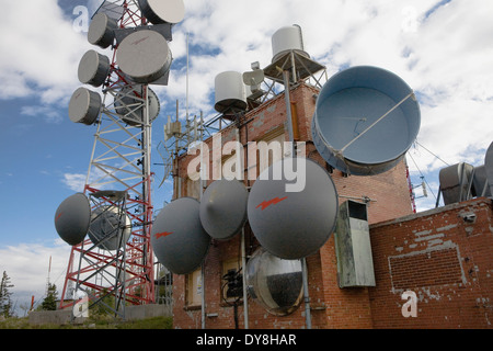 Fattoria dell'antenna sulla parte superiore delle Sandia Mountains, Albuquerque, NM. Foto di Janet Worne Foto Stock