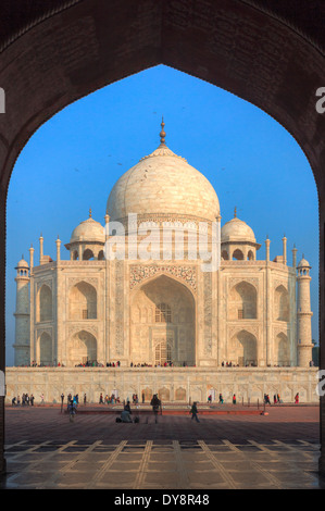 India, Uttar Pradesh, Agra il Taj Mahal (Sito UNESCO) Foto Stock