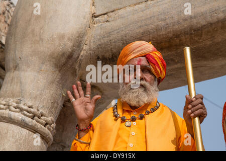 L'uomo, Indù, Jagdish, tempio, Udaipur, Rajasthan, Asia, chiesa, religione, India, Foto Stock