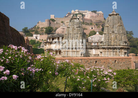 Fort Kumbhalgarh, Rajasthan, a parete, incorniciato, Asia, India, Foto Stock