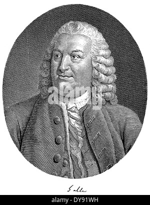 Albrecht von Haller, 1708 - 1777, un medico svizzero, botanico e scrittore di scienza dell'Illuminismo, Foto Stock