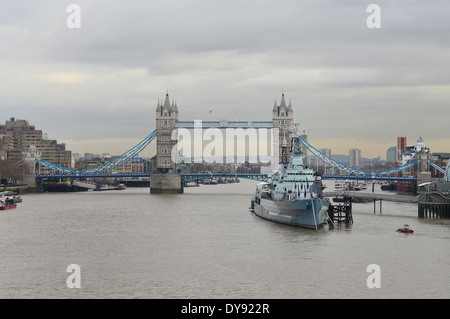 Immagine del Tower Bridge di Londra, Regno Unito Foto Stock