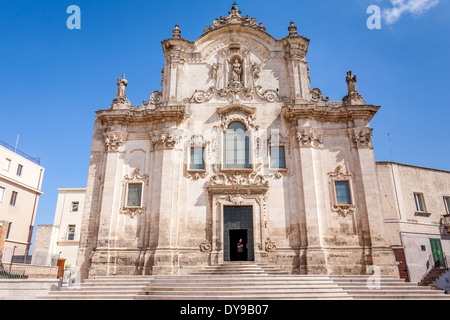 La Chiesa di San Francesco d'Assisi, Matera, Basilicata, Italia Foto Stock