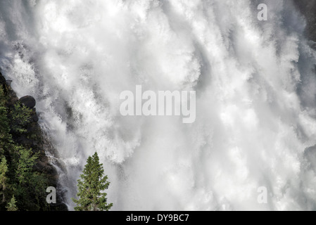 Kinuseo falls, monkman, parco provinciale, BC, British Columbia, Canada, acqua caduta Foto Stock