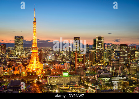 Tokyo, Giappone skyline della città Foto Stock