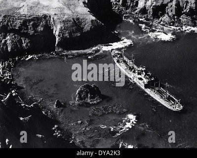 WW II guerra storica Guerra mondiale la seconda guerra mondiale Nelle Isole Aleutine nave giapponese Kiska stranded Settembre 1943 Nelle Isole Aleutine, Foto Stock