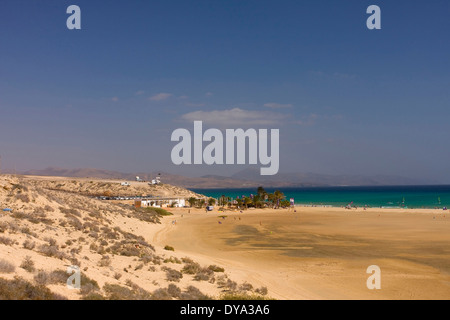 Spiaggia, mare, Morro Jable, Jandia, Fuerteventura, Isole canarie, Spagna, Europa, Spiaggia, Europa, vacanze Jable, Jandia, Foto Stock