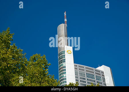 Commerzbank, Germania, Europa, Francoforte, Assia, Main Tower, banca Foto Stock