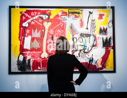 London, Regno Unito - 11 Aprile 2014: Anteprima della Post-War e arte contemporanea vendita serale che si svolgerà a New York il 13 maggio. Credito: Piero Cruciatti/Alamy Live News Foto Stock