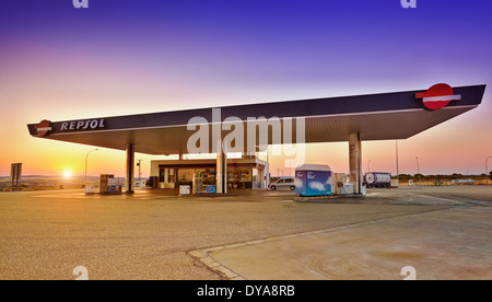 Repsol stazione di benzina. Spagna Foto Stock