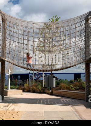 Tumbling Bay Parco Giochi nel Queen Elizabeth Olympic Park, Londra Foto Stock