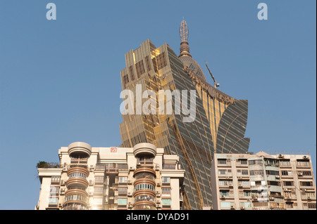 Casinò, Cina, Asia, Grand Lisboa, Macao, Macau, architettura, facciata, Foto Stock