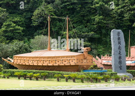 Nave Tartaruga, geobukseon come esposti in yeosu, corea del sud Foto Stock