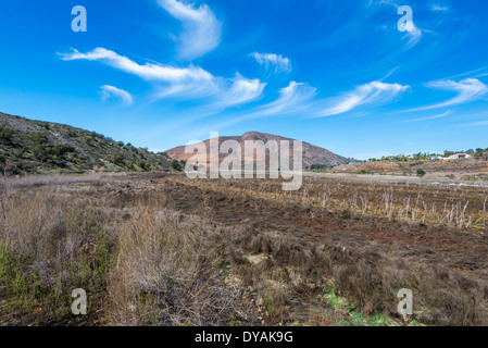 Il lago Hodges e Bernardo Montagna. Escondido, California, Stati Uniti. Foto Stock