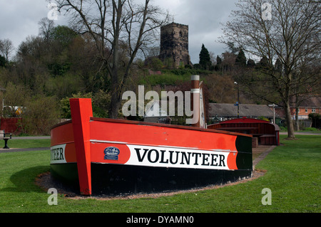 Wyche barge "volontari" in vigneti Park, Droitwich Spa, Worcestershire, England, Regno Unito Foto Stock