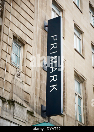 Primark sign in Liverpool Regno Unito Foto Stock