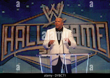 New Orleans, Louisiana, Stati Uniti d'America. 5 apr, 2014. Scott Hall aka rasoio Ramon a WWE Hall of Fame cerimonia di induzione al Smoothie King Center. © Matt Roberts/ZUMA filo/ZUMAPRESS.com/Alamy Live News Foto Stock