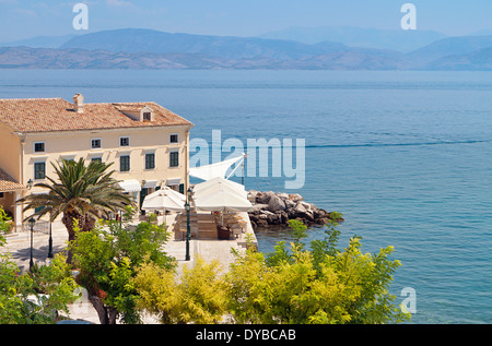 La zona di Faliraki presso l'isola di Corfù in Grecia Foto Stock