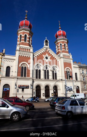 Plzen la Sinagoga Grande è la seconda sinagoga più grande in Europa Pilsen Repubblica Ceca Foto Stock