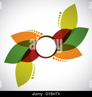 Floral illustrazione astratta design graphic su uno sfondo bianco Foto Stock