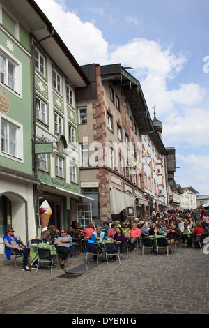 Bad Toelz, famoso Marktstraße, Alta Baviera, Germania. Foto di Willy Matheisl Foto Stock