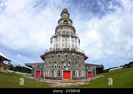 Chiesa del Sacro Cuore, Matautu, isola di Wallis, Wallis e Futuna, Melanesia, Sud Pacifico Foto Stock