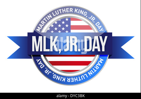 Martin Luther King Jr. noi guarnizione e banner illustration design Foto Stock