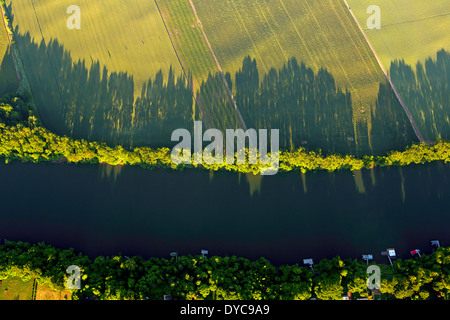 Un uccelli-eye della Willamette Valley in primavera. Oregon. Stati Uniti d'America Foto Stock