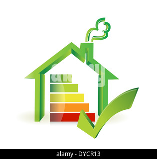 Colorato immobili casa diagramma grafico illustration design su bianco Foto Stock