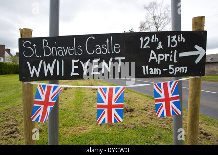 Durante la Seconda Guerra Mondiale evento presso il St Briavels Castle, nella contea di Gloucestershire, Regno Unito Foto Stock