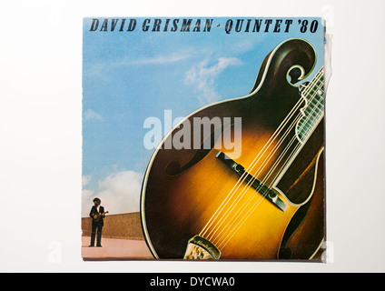 Annata record copertina album di mandolino musicista David Grisman, su Warner Bros Record,1980. Foto Stock