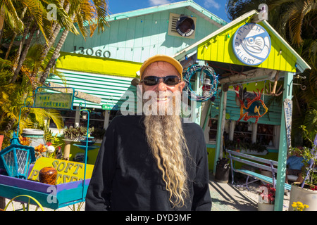 Florida Port Charlotte Harbour, Placida, mercato d'arte, segno, logo, Hatch Gallery, shopping shopper acquirenti negozio negozi mercato mercati mercato acquisti sellin Foto Stock